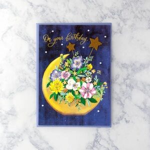 🆕Papyrus Celestial Floral Birthday Greeting Card
